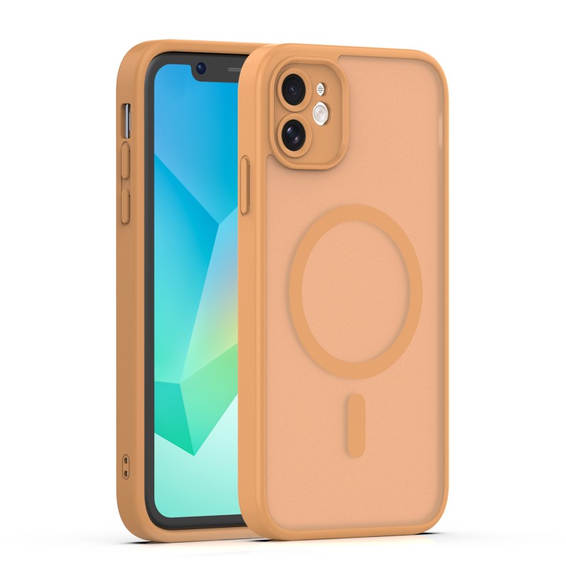 Mag Matt cover за iPhone 11 кафява защита на камерата