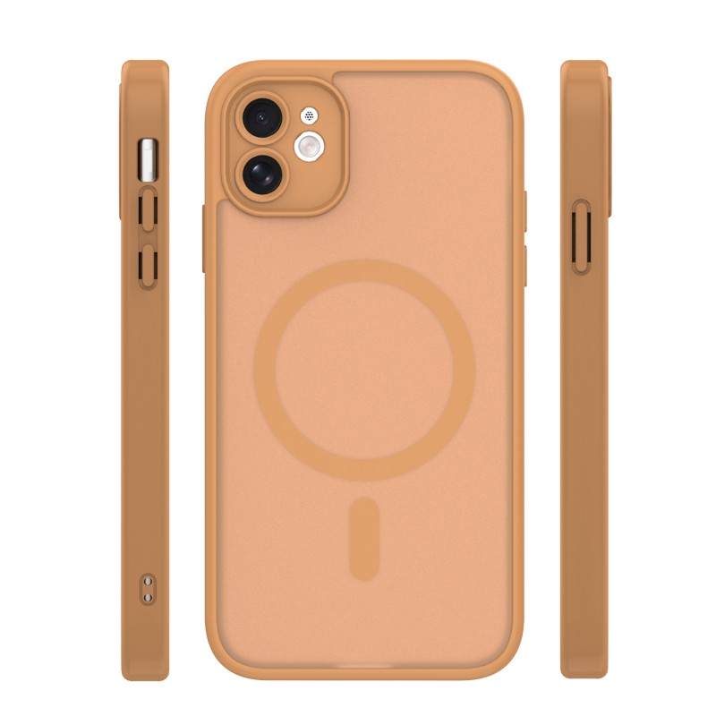 Mag Matt cover за iPhone 11 кафява защита на камерата