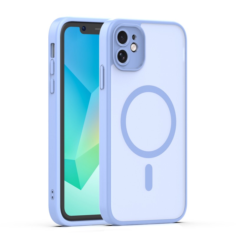 Mag Matt cover за iPhone 11 светло синя защита на камерата