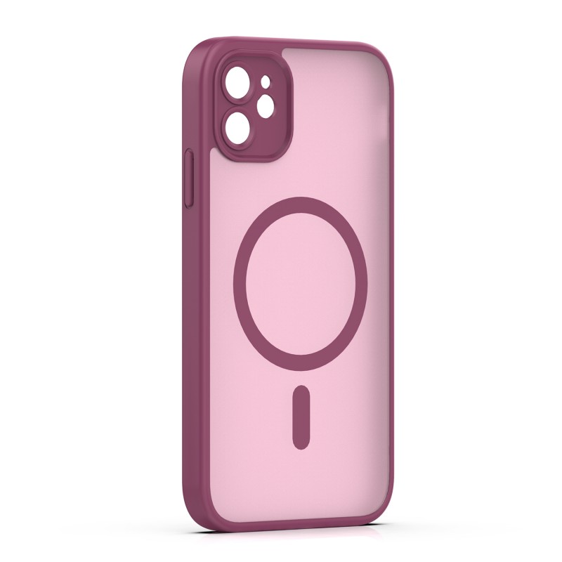 Капак Mag Matt за iPhone 11, защита на камерата в бордо