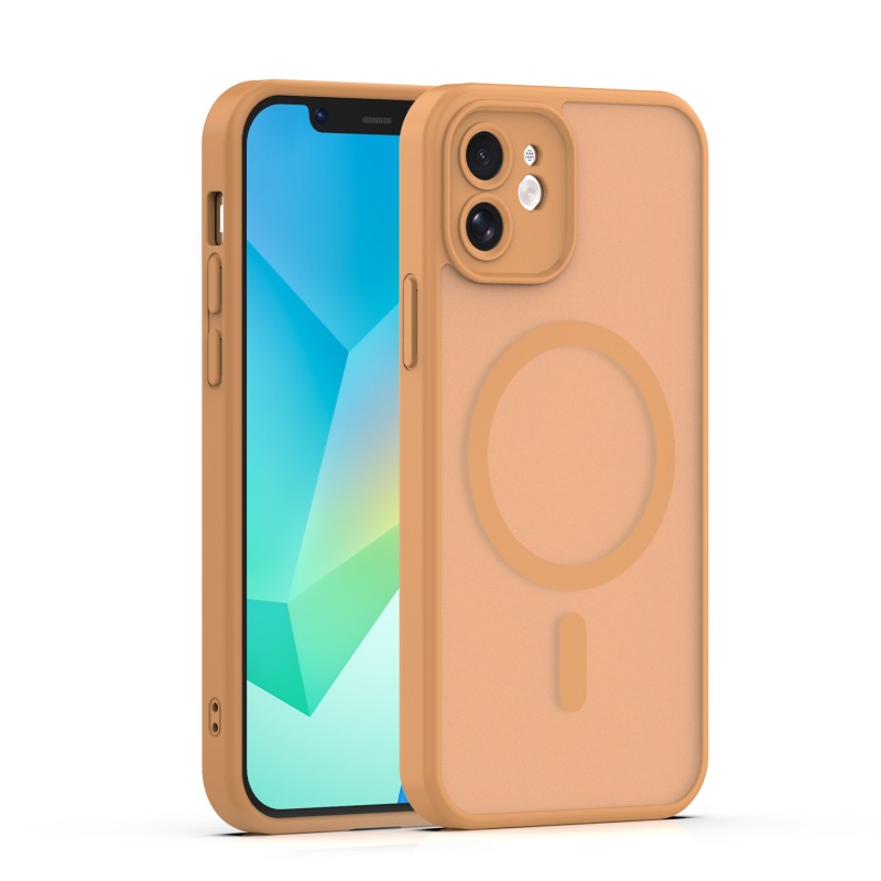 Калъф Mag Matt за iPhone 12 6.1" кафява защита за камера