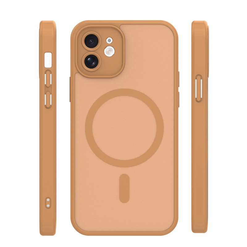 Калъф Mag Matt за iPhone 12 6.1" кафява защита за камера