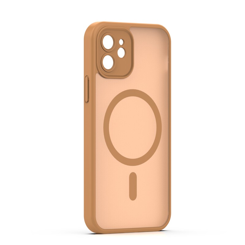 Калъф Mag Matt за iPhone 12 6.1" кафява защита за камера
