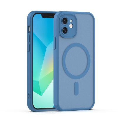 Mag Matt cover за iPhone 12 6.1" тъмно синя защита за камера