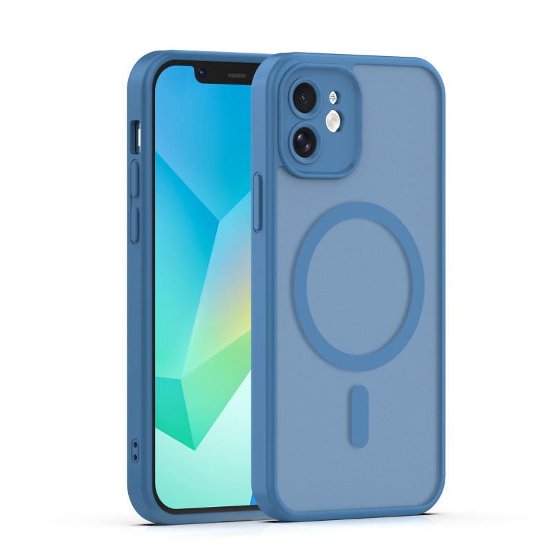 Mag Matt cover за iPhone 12 6.1" тъмно синя защита за камера