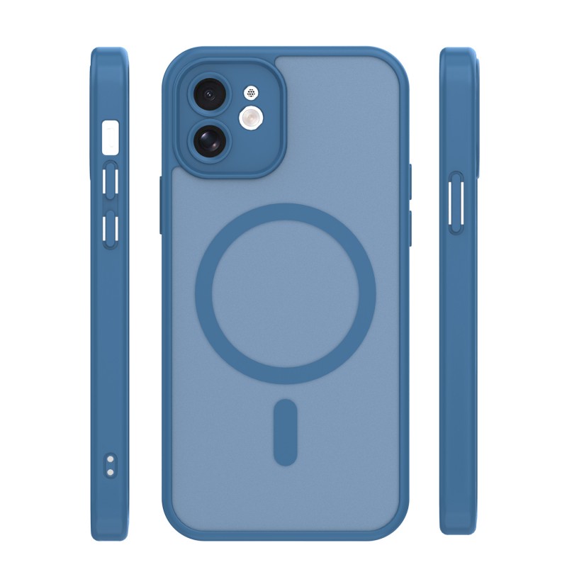 Mag Matt cover за iPhone 12 6.1" тъмно синя защита за камера
