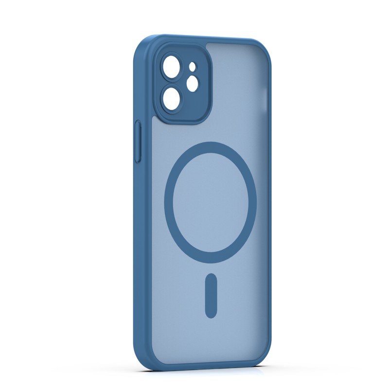 Mag Matt cover за iPhone 12 6.1" тъмно синя защита за камера