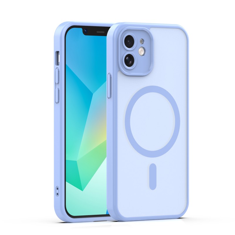 Mag Matt cover за iPhone 12 6.1" светло синя защита за камера
