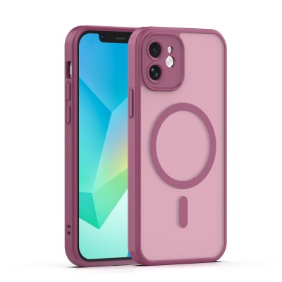 Mag Matt cover за iPhone 12 6.1" бордо защита за камера