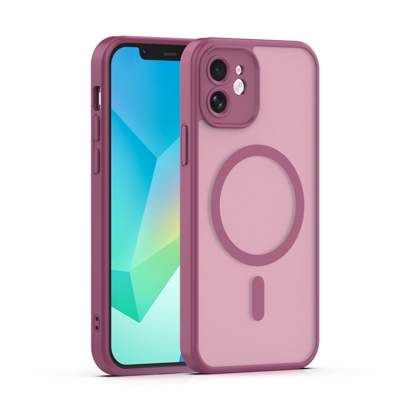 Mag Matt cover за iPhone 12 6.1" бордо защита за камера