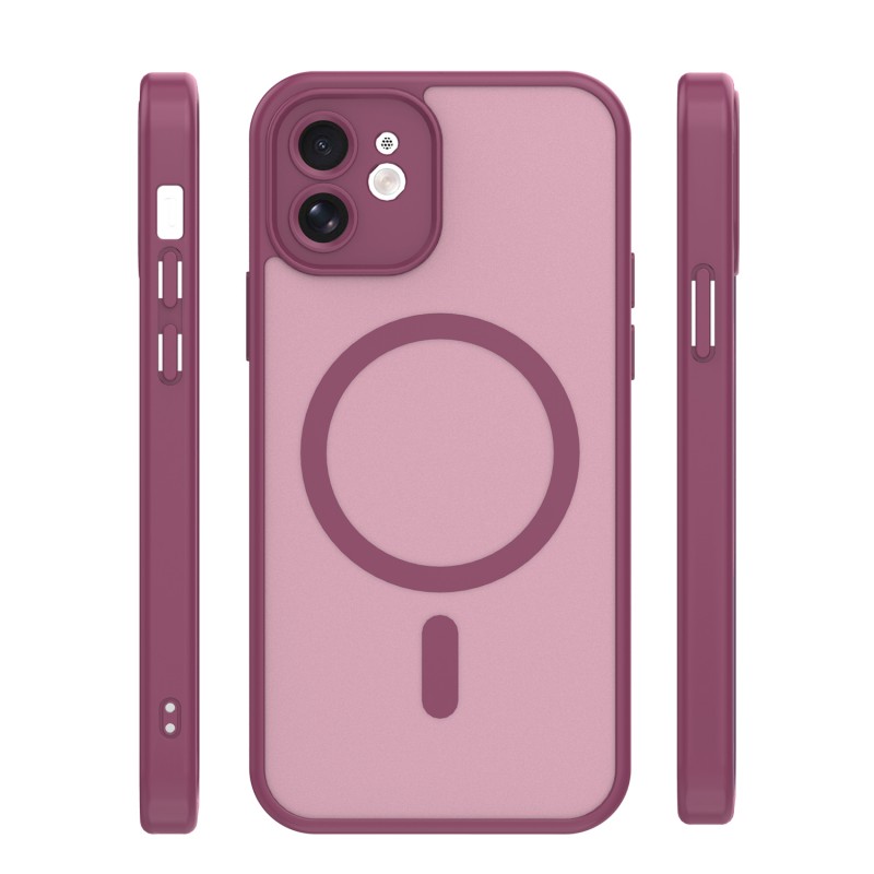 Mag Matt cover за iPhone 12 6.1" бордо защита за камера