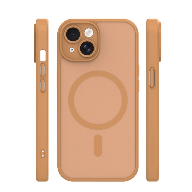 Mag Matt cover за iPhone 14 6.1" кафява защита за камера
