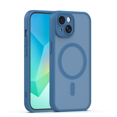 Mag Matt cover за iPhone 15 6.1" тъмно синя защита за камера