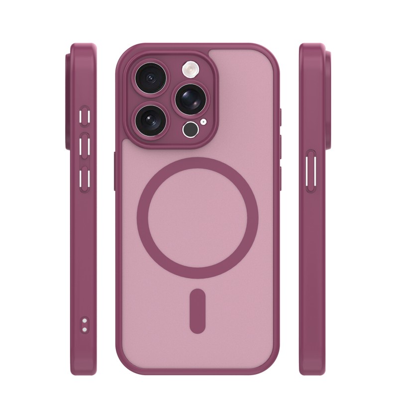 Mag Matt cover за iPhone 15 Pro 6.1" бордо защита на камерата