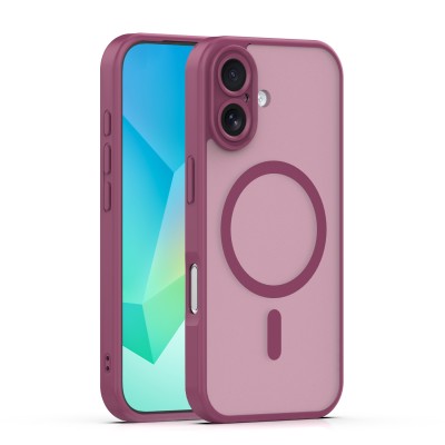 Mag Matt cover за iPhone 16 6.1" бордо защита на камерата