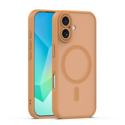 Mag Matt cover за iPhone 16 6.1" кафява защита за камера