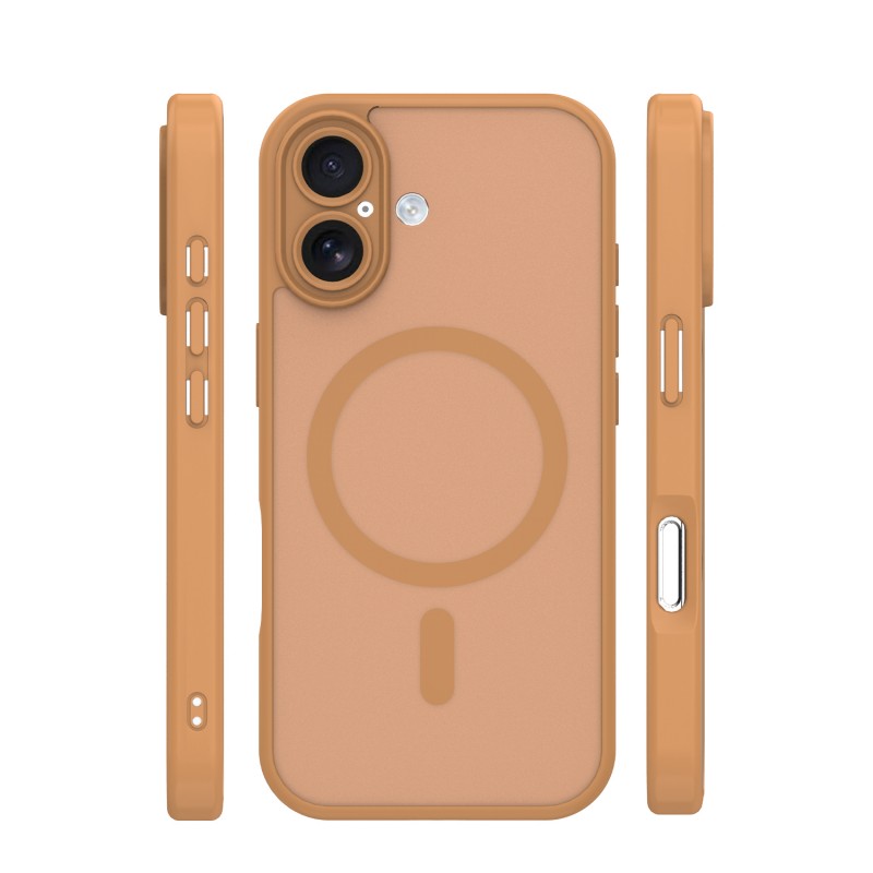 Mag Matt cover за iPhone 16 6.1" кафява защита за камера