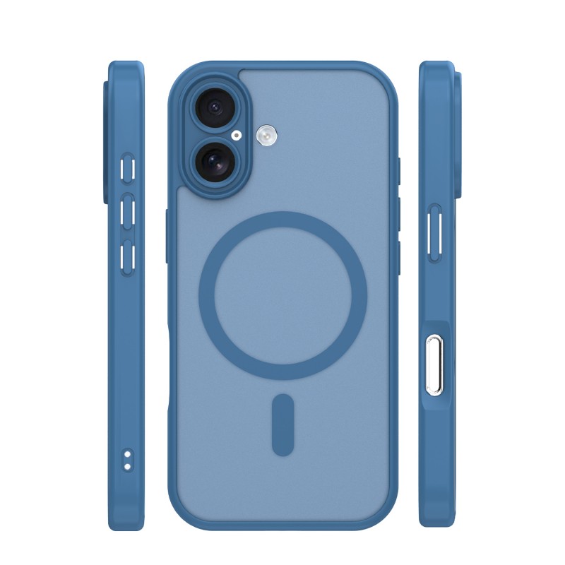 Mag Matt cover за iPhone 16 6.1" тъмно синя защита за камера
