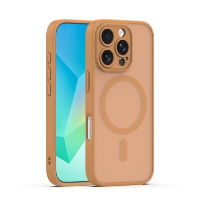 Калъф Mag Matt за iPhone 16 Pro 6.3" кафява защита на камерата