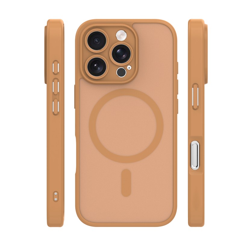 Калъф Mag Matt за iPhone 16 Pro 6.3" кафява защита на камерата