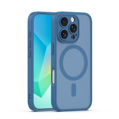 Mag Matt cover за iPhone 16 Pro 6.3" тъмно синя защита за камера