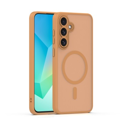 Оверлей Mag Matt за Samsung Galaxy S24 / S25 кафяв голяма дупка