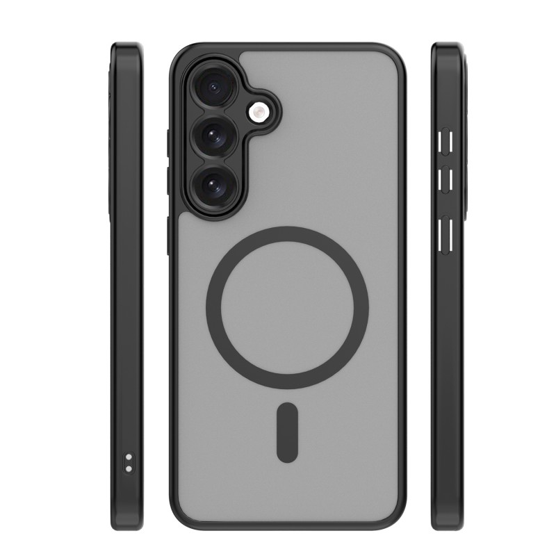 Оверлей Mag Matt за Samsung Galaxy S24 / S25 черна голяма дупка