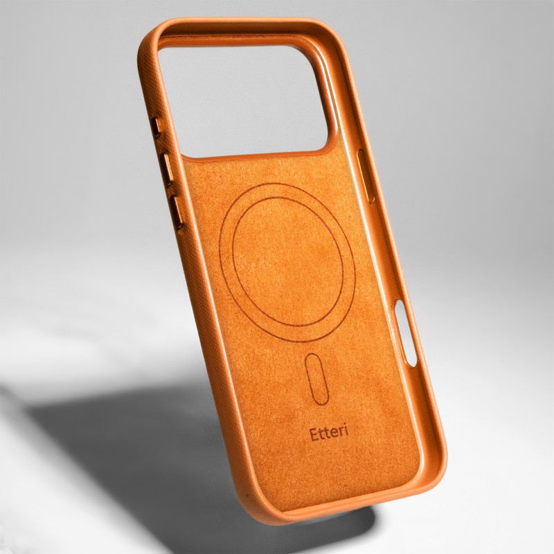 Калъф Etteri Elegant Mag за iPhone 13 6.1" оранжев