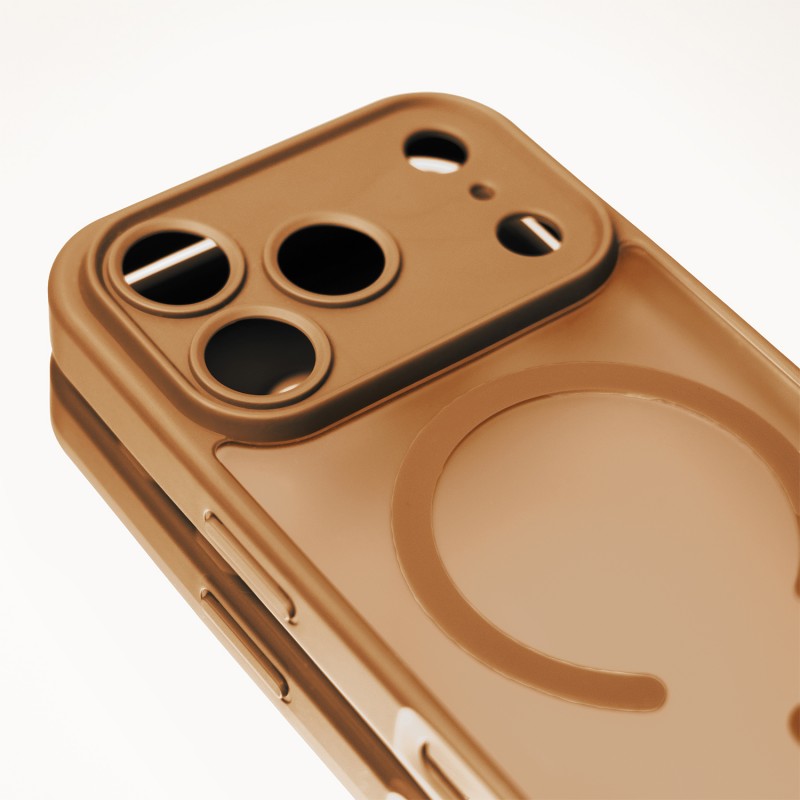 Mag Matt cover за iPhone 11 кафява защита на камерата