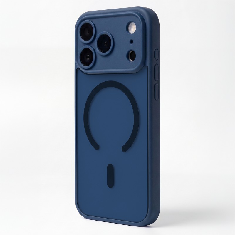 Калъф Mag Matt за iPhone 11, тъмно син, защита на камерата