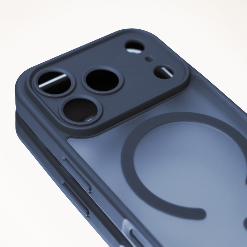 Калъф Mag Matt за iPhone 11, тъмно син, защита на камерата