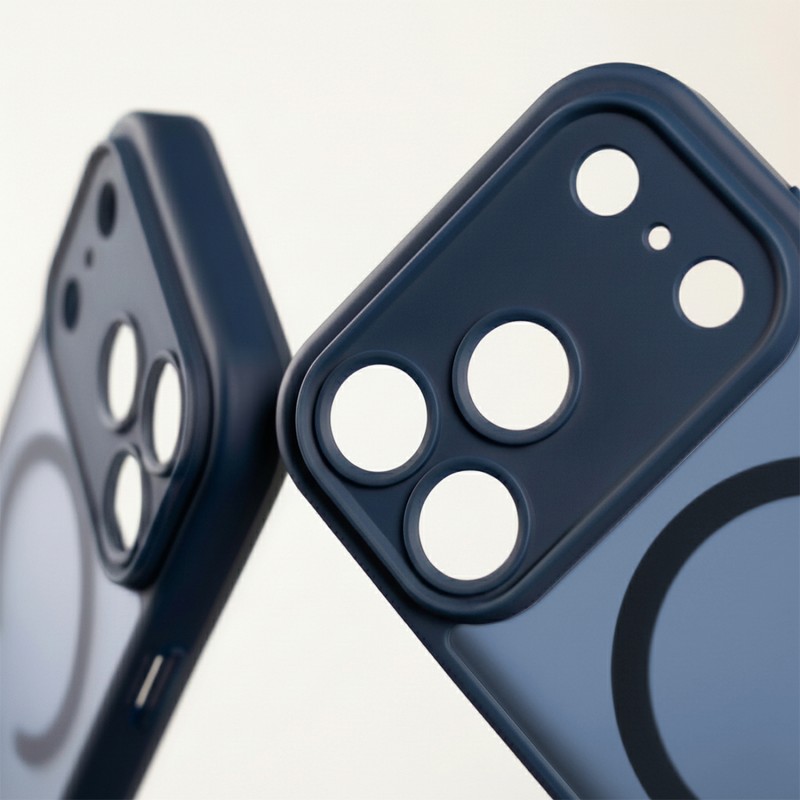 Калъф Mag Matt за iPhone 11, тъмно син, защита на камерата