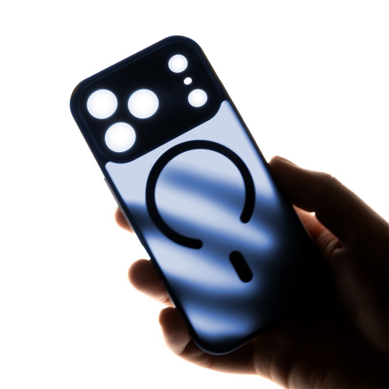 Калъф Mag Matt за iPhone 11, тъмно син, защита на камерата