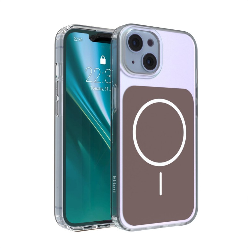 Калъф Etteri Hidden Pearl за iPhone 13 6.1" кафяв