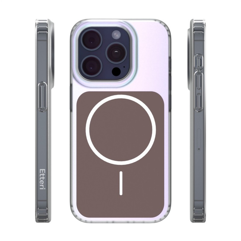 Калъф Etteri Hidden Pearl за iPhone 15 Pro 6.1" кафяв