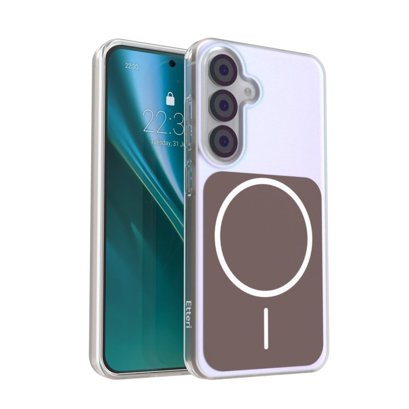 Овърлей Etteri Hidden Pearl за Samsung Galaxy S25 кафяв