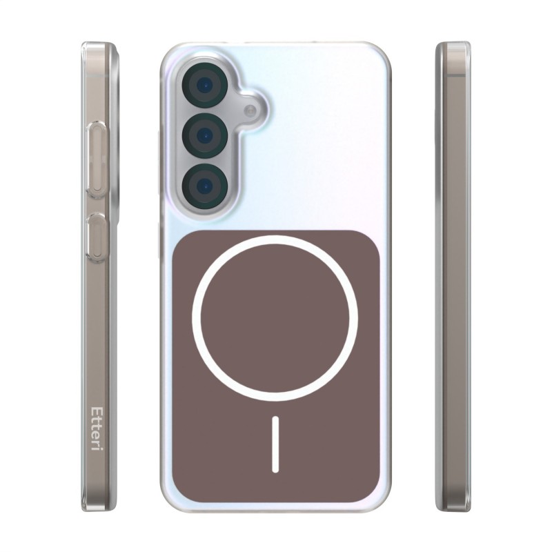 Овърлей Etteri Hidden Pearl за Samsung Galaxy S25 кафяв