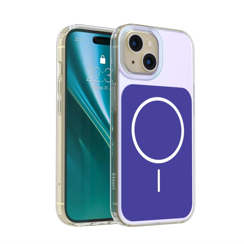 Калъф Etteri Hidden Pearl за iPhone 15 6.1" тъмно син