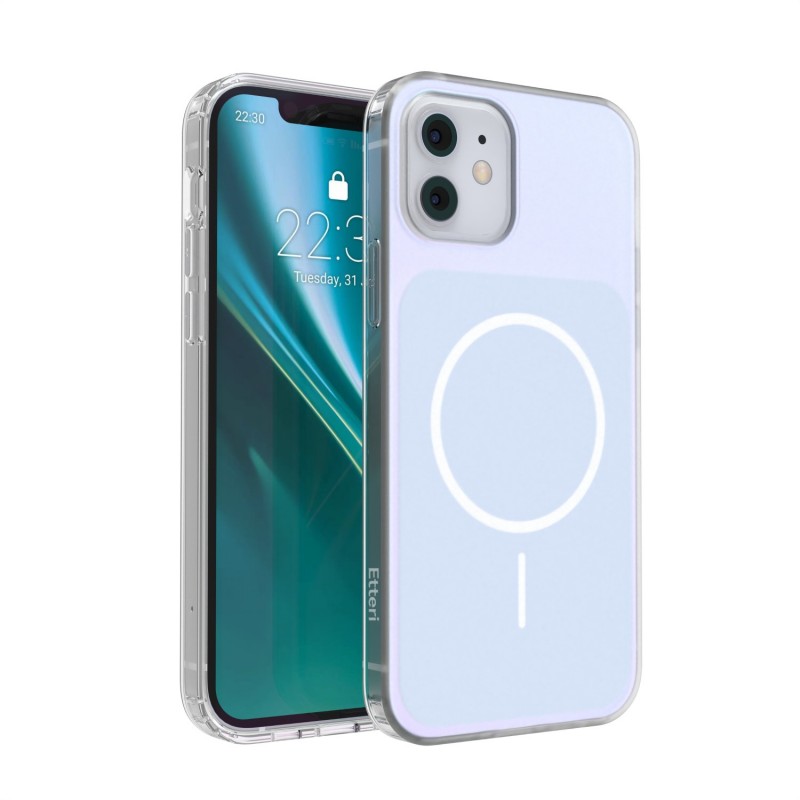 Калъф Etteri Hidden Pearl за iPhone 12 / 12 Pro 6.1'' светло син