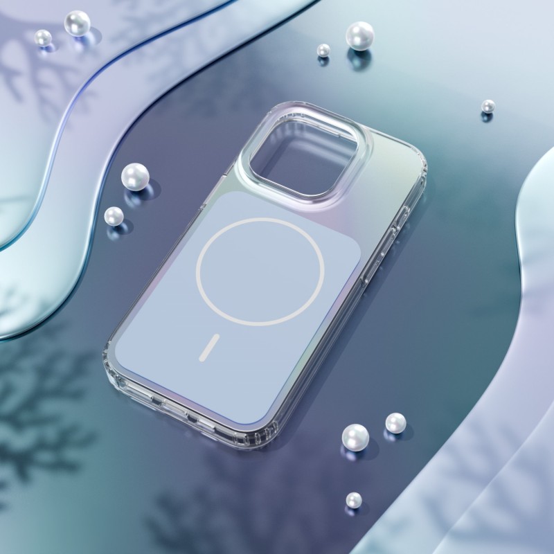 Калъф Etteri Hidden Pearl за iPhone 15 6.1" светло син