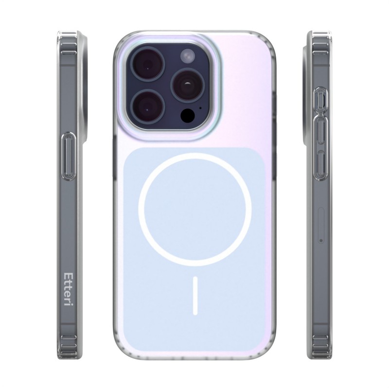 Калъф Etteri Hidden Pearl за iPhone 15 Pro 6.1" светло син