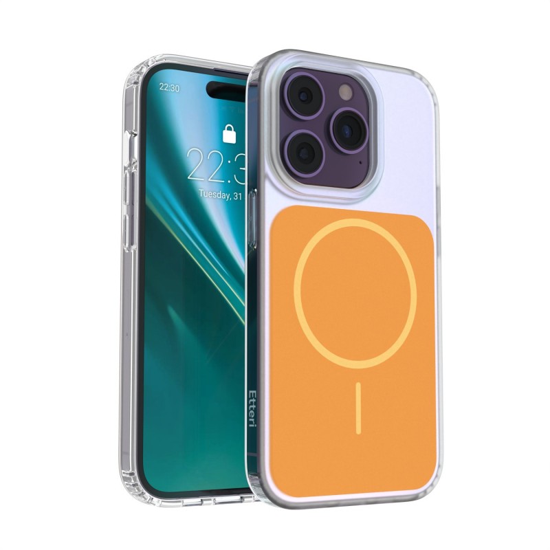Калъф Etteri Hidden Pearl за iPhone 14 Pro 6.1" оранжев