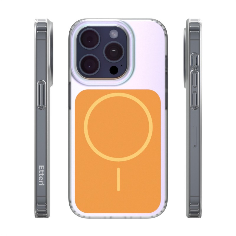 Калъф Etteri Hidden Pearl за iPhone 15 Pro 6.1" оранжев