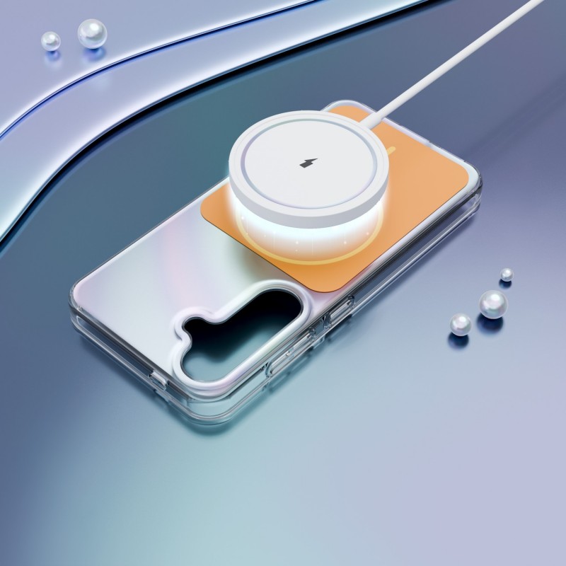 Овърлей Etteri Hidden Pearl за Samsung Galaxy S25 оранжев
