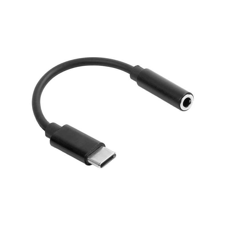 Maxlife аудио адаптер MXJC-02 jack 3,5 mm - USB-C черен