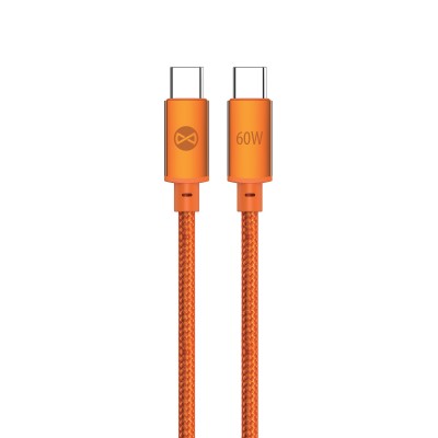 Forever Saffron USB-C - USB-C кабел 1.0 m 60W оранжев