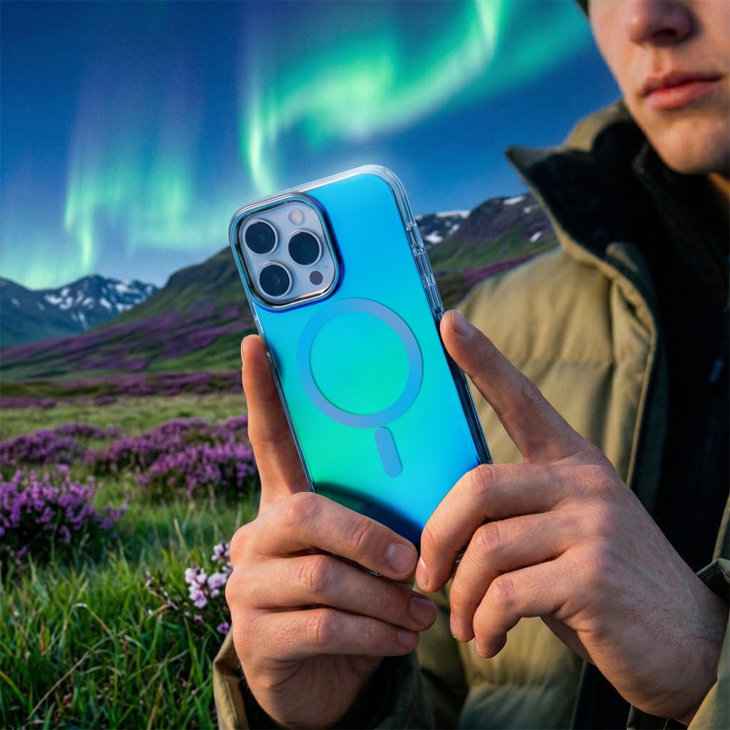 Оверлей Tecto Shield Aurora за iPhone 17 Pro Max / 18 Pro Max 6.9" син