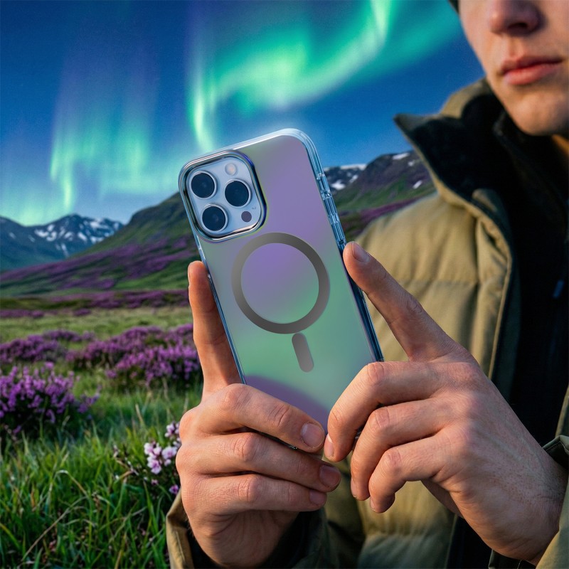 Оверлей Tecto Shield Aurora за iPhone 15 Pro 6.1" сив
