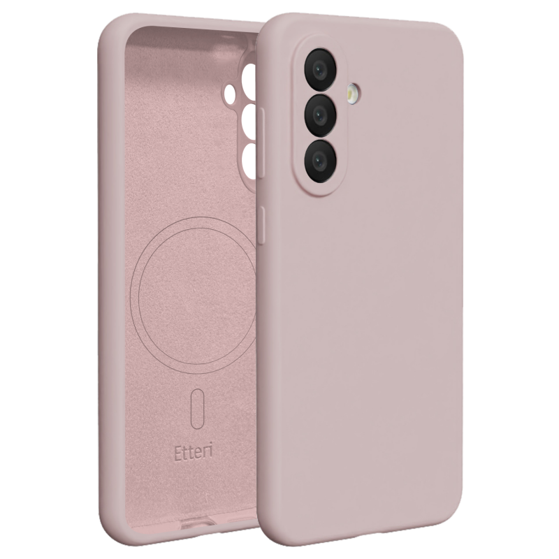 Оверлей Etteri Silicone Mag за Samsung Galaxy A57 5G, светло розов