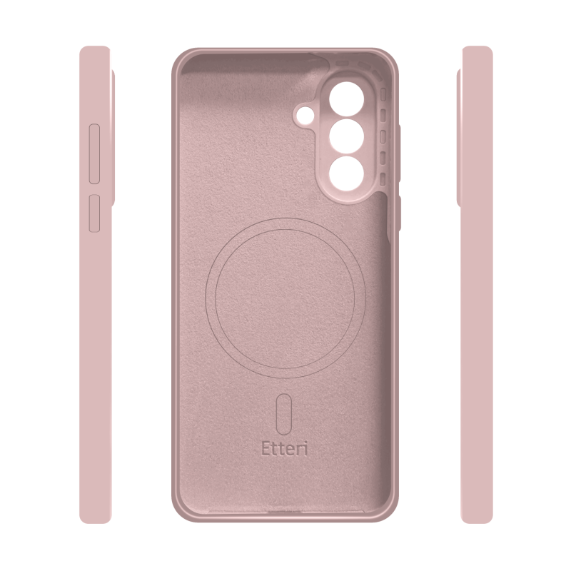Оверлей Etteri Silicone Mag за Samsung Galaxy A57 5G, светло розов